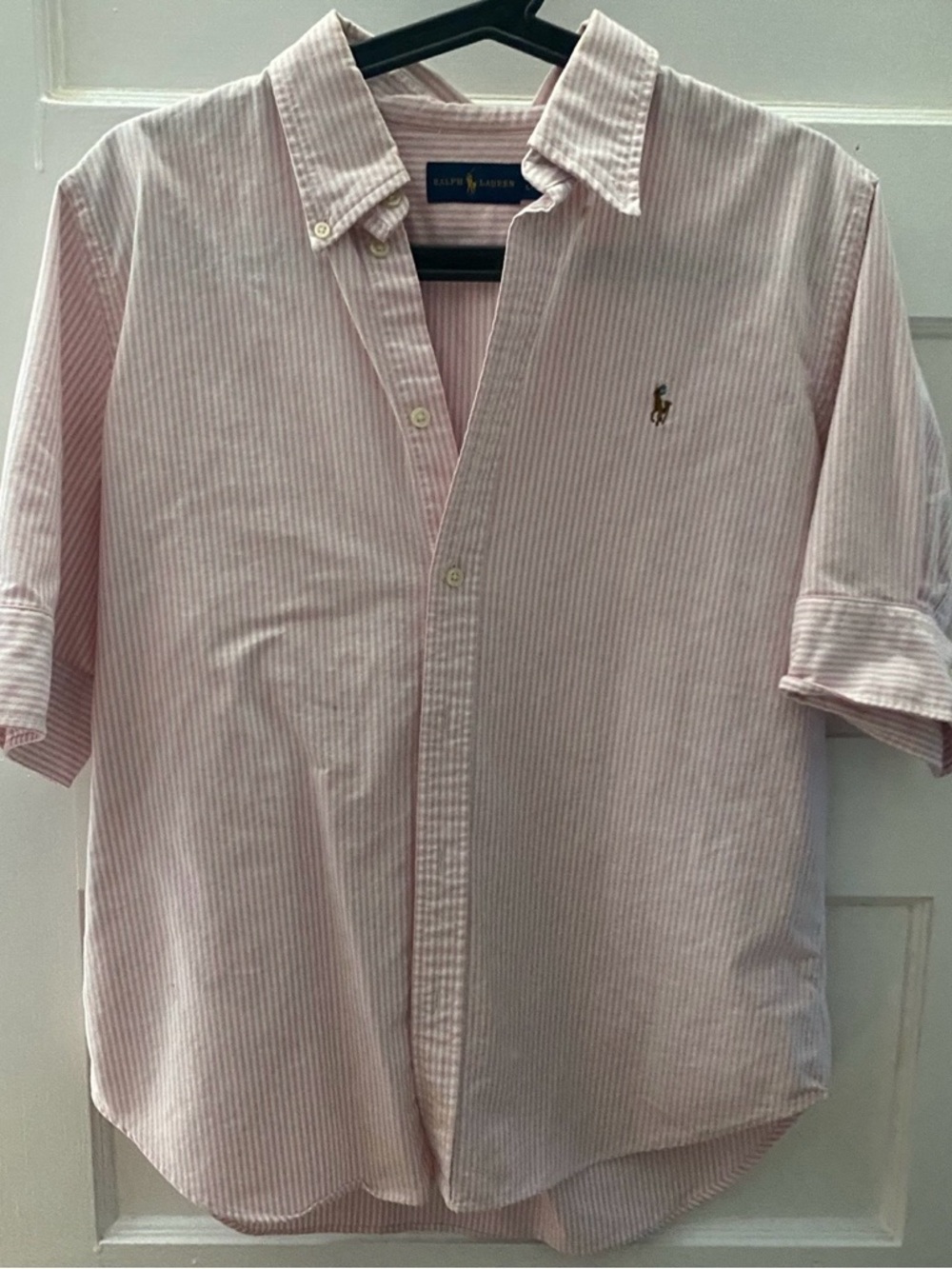 Ralph Lauren Women’s Pink Striped Button-Down Shirt